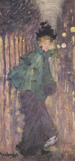 Maurice Prendergast Lady on the Boulevard china oil painting image